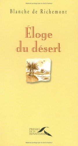 couverture de : Eloge du d&eacute;sert
