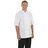 Chef Works A914-L Montreal Basic Cool Vent Chefs Jacket, Large, White