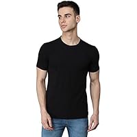 PUNTO UNO Round Neck Solid Cotton T-Shirt for Men & Boys