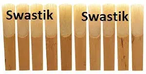 3645 - Swastik super band Bb Clarinet Reeds,Made Of Superior And Kasmiri Cane (Set of 12Pc)
