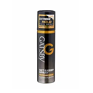 Gatsby Set & Keep Hair Spray - Extreme Hold 66ml | Quick Drying, Long Lasting Hold, No Flaking & Natural Shine | Non Sticky & Easy Wash Off | Contains UV Ray Protector | Styling Hair Spray