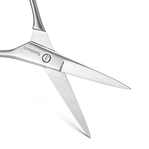 Saxhorn Beard & Moustache Scissors – Facial Hair Scissors – Forged & Chrome Plated Stainless Steel - Image 2