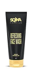 SQINA Refreshing Face Wash | Premium Face Wash With Goodness Of Honey, Lemon & Saffron | Vegan Face Wash For Men & Women | Paraben & Sulphate Free | 60 ml