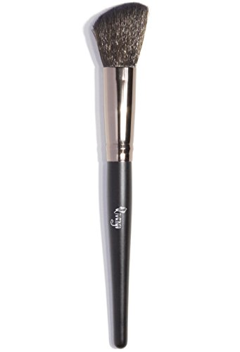Qivange Blush Brush Powder Brush Face Brush Makeup Brush Cosmetic Brush (Black & Coffee)