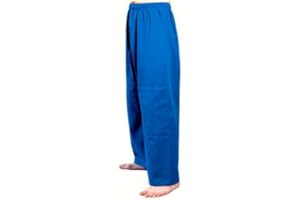 S.B.J - Sportland Baumwollhose/Kampfsporthose/Judohose blau mit Knieverstärkung