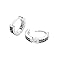 Produktbild Rapidly Damen Creolen Kreolen Unisex Ohrringe Kleine Hoop Ohrschmuck Hypoallergen Klappcreolen Ohrring zum Klappen, Sterling-Silber 925,Durchmesse:10 mm (Schwarz)