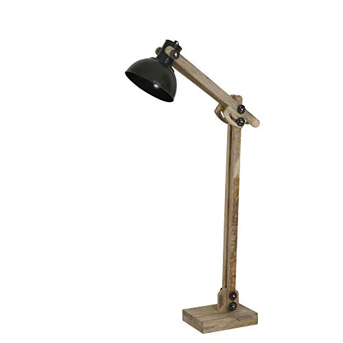 Preisvergleich Produktbild Stehleuchte 84x16x125 cm EDWARD Holz naturel und armeegrün