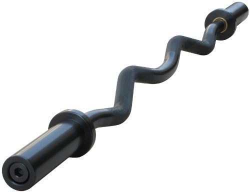 Evinco Black Olympic EZ Curl Bar + Spring Collars