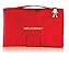 MELOBABY All-In-One Nappy Wallet and Change Mat (Red and Caramel)