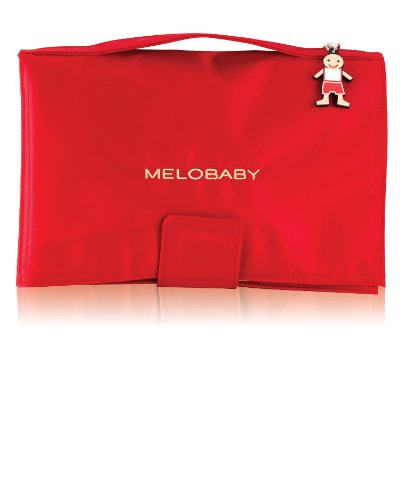 MELOBABY All-In-One Nappy Wallet and Change Mat (Red and Caramel)