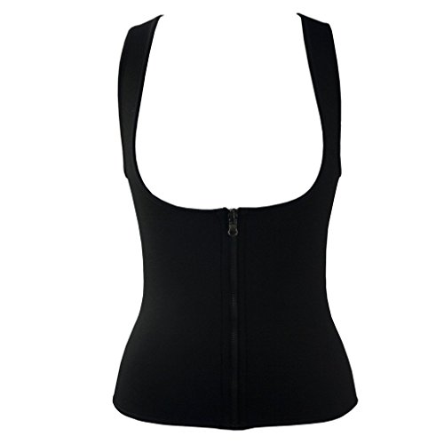 DODOING Damen Zipper Sport Waist Cincher Training Unterbrust Korsage Korsett Corsage Sweat Vest Hot Neopren Sauna Tank Top Weste für Gewichtsverlust - 6