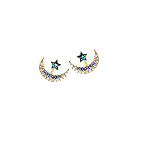 Preisvergleich Produktbild Ms. Moon Star Rhinestone Earrings Stud Earrings 1 Pair