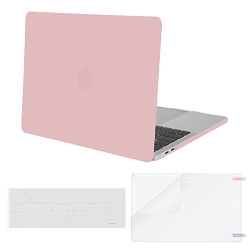 MOSISO Plastik Hartschale Schutzhülle Snap Case mit Silikon Klar Tastatur Schutz Abdeckung mit Screen Protector für NEUESTE MacBook Pro 13 Zoll (2016 Freisetzung) A1706 / A1708 mit/ohne Touch Bar and Touch ID, Schwarz