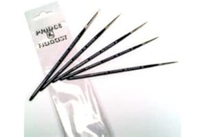 PRINCE AUGUST Set de 5 Pinceaux Synthétiques