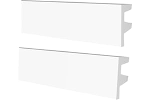 GARENERGIE Led Mall Home Profilo in Duropolimero per Strisce Strip Led da Soffitto | Pannello Verniciabile per Illuminazione Soffusa Greche Decorative (2 Pezzi - 100x6,2x2,5 cm)
