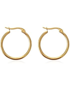 Ohrringe Ohrstecker Modeschmuck “Creolen“ Farbe: Gold / Material: Edelstahl