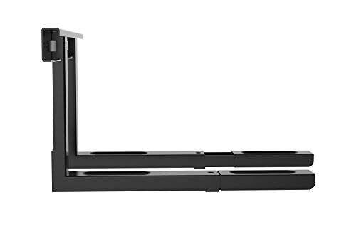 Dynamic-Wave Wandhalterung für Mikrowelle und Grillofen ausziehbar 35KG Tragkraft inkl Montagematerial in weiss, silber oder schwarz - 3