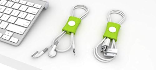Gumbite Snappi cable transport organizer, green