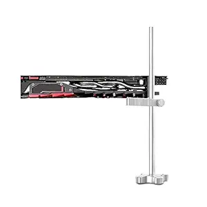 Tooarts GM961 Aluminum Vertical Graphics Card Holder Single Support Jack Bracket Desktop PC Case Video Card Stand Cooling Bracket Silver