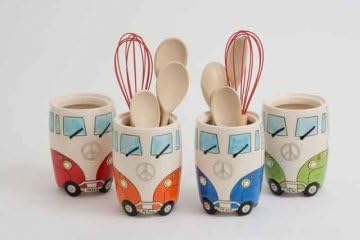 VW Camper Van Utensil Jar (Green)