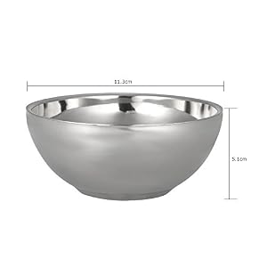 Anself Stainless Steel Shaving Brush Bowl Shaving Mug Cup Cream Soap Bowl Silver - Image 4