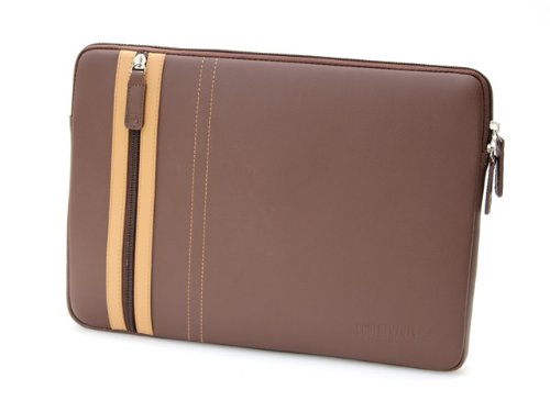 COOL BANANAS SmartGuy Sleeve | Tasche für Apple MacBook Pro 13 Zoll (13,3) | Hülle aus echtem Leder | hochwertig verarbeitet für Business und Privat | Case in Farbe Braun (MacBook Pro 13, Braun)