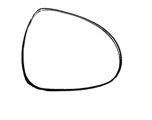 Sparedeals - Right Side Mirror Glass/Sub Mirror Plate Compatible With Mahindra Marazzo 2018-2020