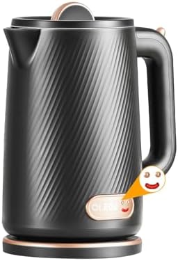 OLEGA Bollitore elettrico per acqua, bollitore per acqua calda a ebollizione rapida da 1800W, bollitore per acqua calda portatile da 1,8 litri Bollitore elettrico per tè Teiera