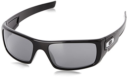 Oakley - Gafas de sol Rectangulares Crankshaft para hombre, Polished Black/Black Iridium