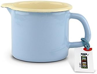 Enamel milk pot ~ Small jug ~ 0.5 liter ~ Pastel blue ~ Handmade in Austria
