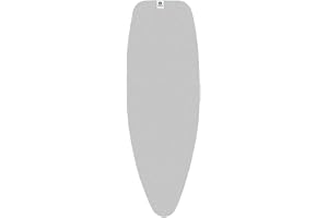 Brabantia Ironing Board Cover D 135x45 cm – Metallised | 100% Cotton Top Layer with 2mm Foam Padding & Heat-Resistant Zone