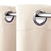 Produktbild Bestlivings Verdunklungsgardine mit Ösen Aufhängung, modernes Wohnaccessoire bietet hervorragenden Blendschutz und ist in vielen erhältlich (beige - sandbeige / 135cm x 175cm)