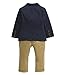 Mamas and Papas Baby-Boys 3 Piece Blazer, Multicoloured (Navy/Brown), 6-9 Months