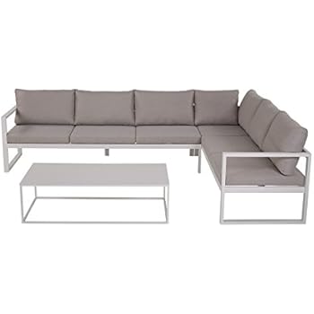 Amazon.de: ARTELIA Tuxedo Edelstahl Lounge Ecke, Luxus Gartenmöbel-Set