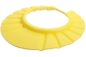 Newin Star Casquette de bain , souple et sûre, pour enfant - Idéale comme visière de protection contre le shampoing dans les yeux, lors du lavage des cheveux - Jaune