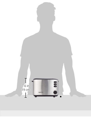AmazonBasics Toaster, Leistung: 850 W, gebürsteter Edelstahl - 4