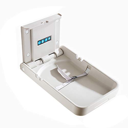 Preisvergleich Produktbild ZQ Wickelaufsatz Vertikale an der Wand befestigte Wickelstation - Faltbare Windelstation mit Sicherheitsgurten - Ideal für gewerbliche Toiletten
