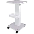 HUOXOU Trolley Cart with wheels, 3 Tier Beauty Rolling Cart, Trolley spa, spa Trolley, Esthetician Cart, Salon trolley cart with wheels, Load 220 lbs