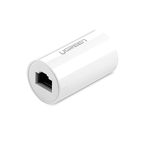 UGREEN Cat6 Netzwerkadapter RJ45 8P8C Netzwerkkabel Verbinder Kupplung Netzwerkkoppler geschirmt Buchse auf RJ45 Buchse Blitzschutz Rund Weiß (Eins Stück)