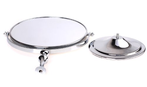 HIMRY Designed Kosmetik Spiegel / Kosmetikspiegel, 8 inch, 360° drehbar. 2 Spiegel: normal und 10 – fach Vergrößerung, 17,5 cm ø, verchromten, KXD3105-10x - 8