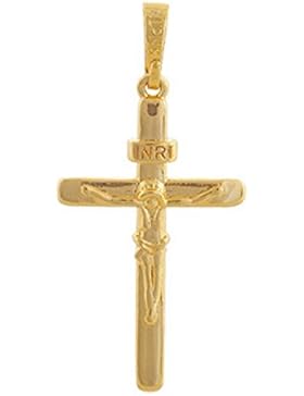 18 K vergoldet Kreuz Kruzifix Anhänger auf vergoldete Kette (50-55 cm) Faith Hope Inspirierende Schmuck in luxuriöser...