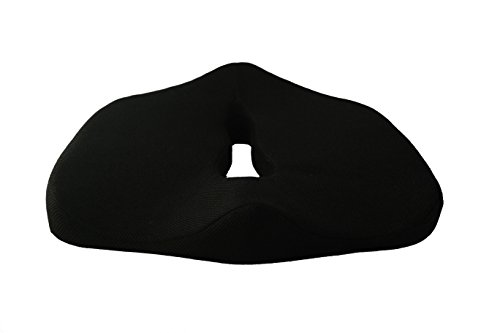 Ergonomisches Sitzkissen – Das Original von evo-cative – Orthopädisch, schmerzlindernd und vorbeugend gegen Rückenproblemen – Unterstützt eine gesunde und aufrechte Haltung – Memory-Schaum – inkl. Übungsposter - 2