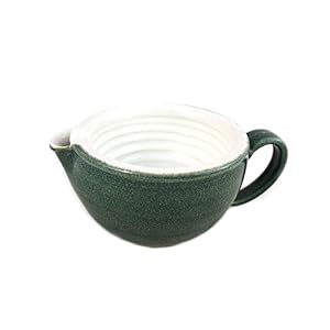 korium Shaving Scuttle White 'n Green - handmade ceramics - Image 3