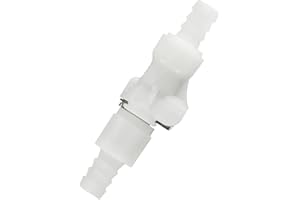 BBTUS 1/4" 3/8" 5/16" tubo flessibile in plastica Barb connettore rapido, attacco di scollegamento a vuoto rapido, valvola di arresto in raccordi (1 maschio + 1 femmina) (3/8")