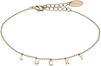 Orelia Gold Plated Lucky Script Bracelet