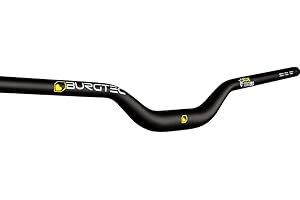 Burgtec RideWide Josh Bryceland Signature Alloy Mountain Bike Handlebar - Black, 50mm Rise / 35mm Clamp Wide Riser Bar MTB Trail Downhill Enduro Freeride Lightweight Aluminium Biking Part Component