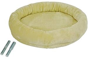 nanook - Liegeplatz, Liegemulde XL - Liegefläche Ø 53 cm - für große Katzen geeignet - für M8 M10 Kratzbäume und Sisalstämme - inkl. Adapterschraube - Farbe: beige