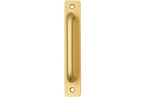 VONGLYHOO Vintage Solid Brass Drawer Handle,Cupboard Handles,Kitchen Backplate Drawer Handles,3 Sizes (4.7 inch x 1)