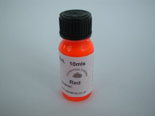1 x 10ml Red Hi Vis Florescent Float Paint With Brush
