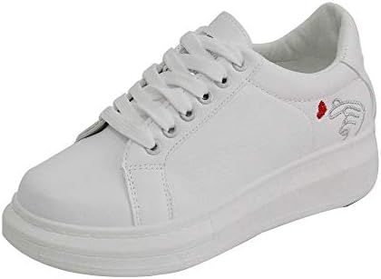 Mitlfuny Women Casual Shoe Sneakers Fashion Breathable Platform White Shoes Soft Footwear